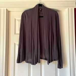 H&M Lightweight Drapey Cardigan, Dark Grey, Small